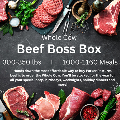 The Beef Boss Box (Whole Cow) DEPOSIT + FREE Meat Box