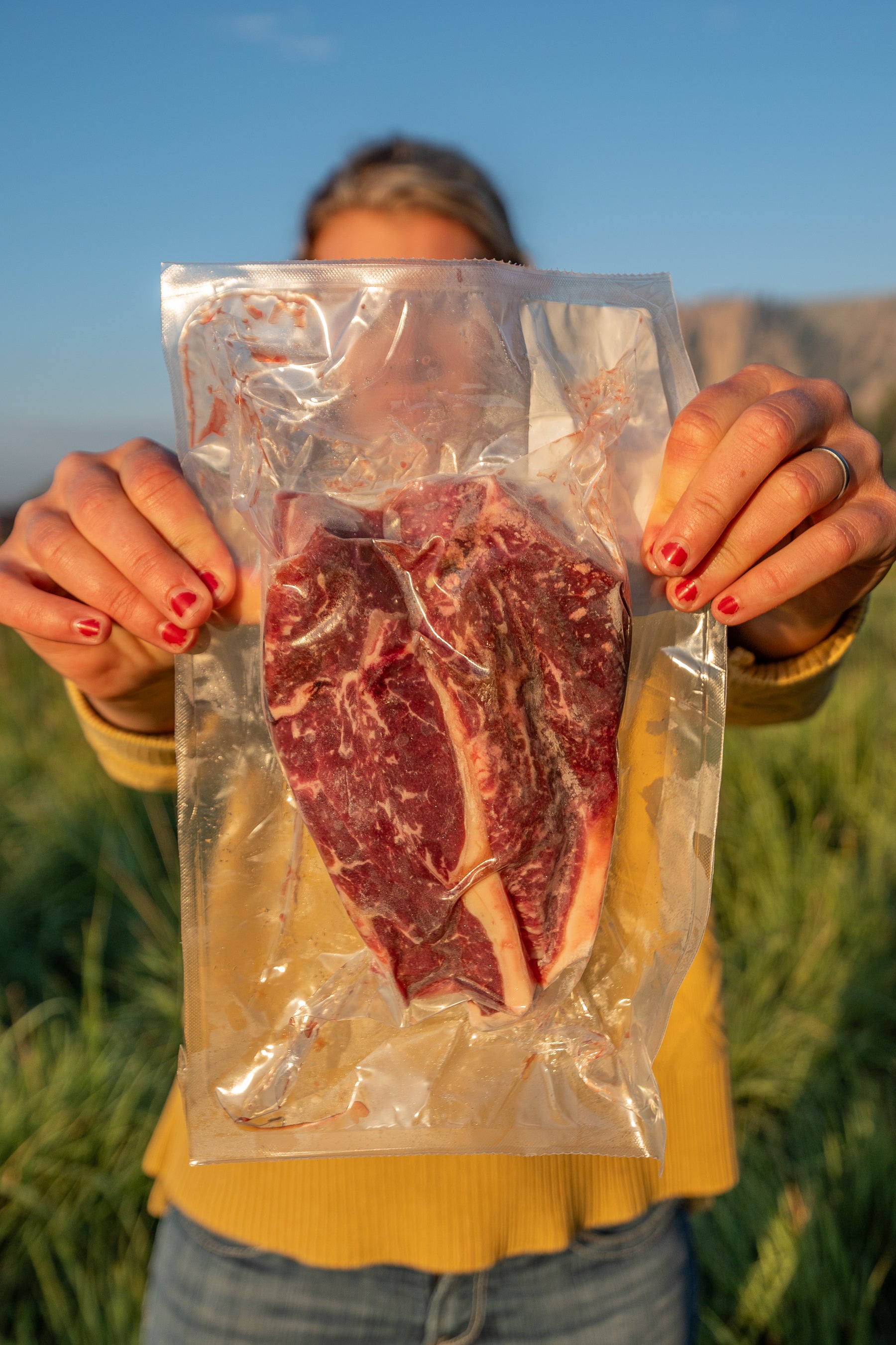 Grass-fed New York Strip Steaks