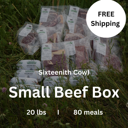 Small Beef Box (1/16 Cow) with FREE SHIPPING (use code "BEEF")