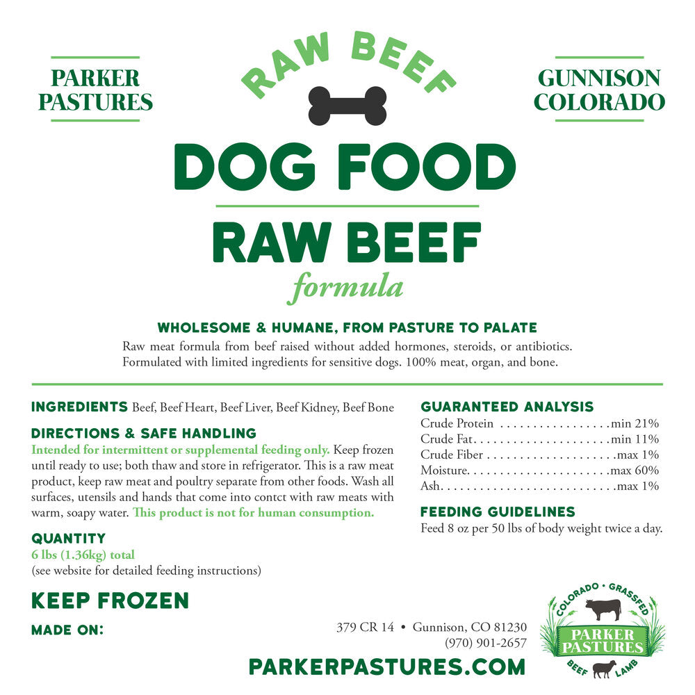 
                  
                    Raw Beef Dog Food (By The Case)
                  
                