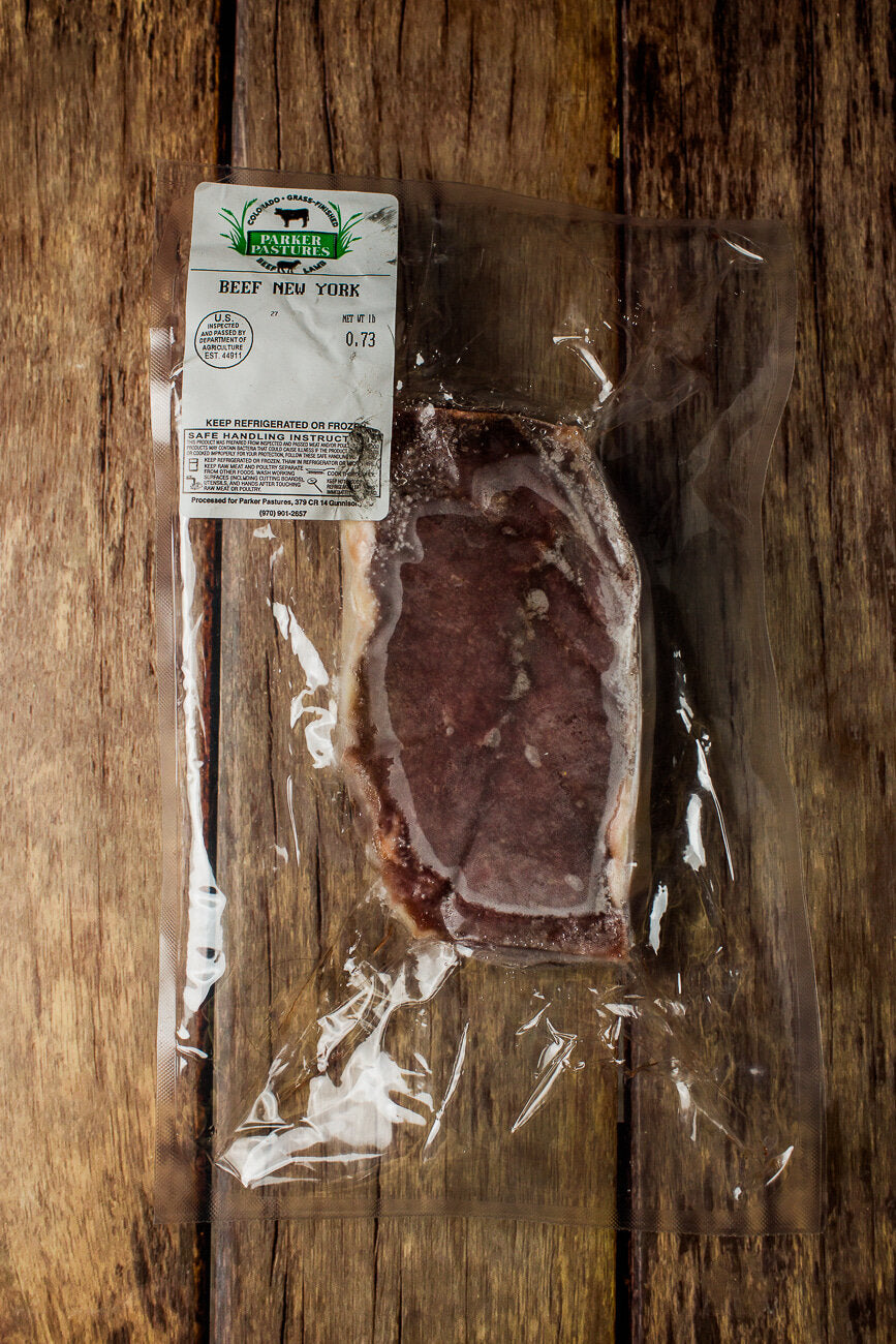 
                  
                    Grass-fed New York Strip Steaks
                  
                